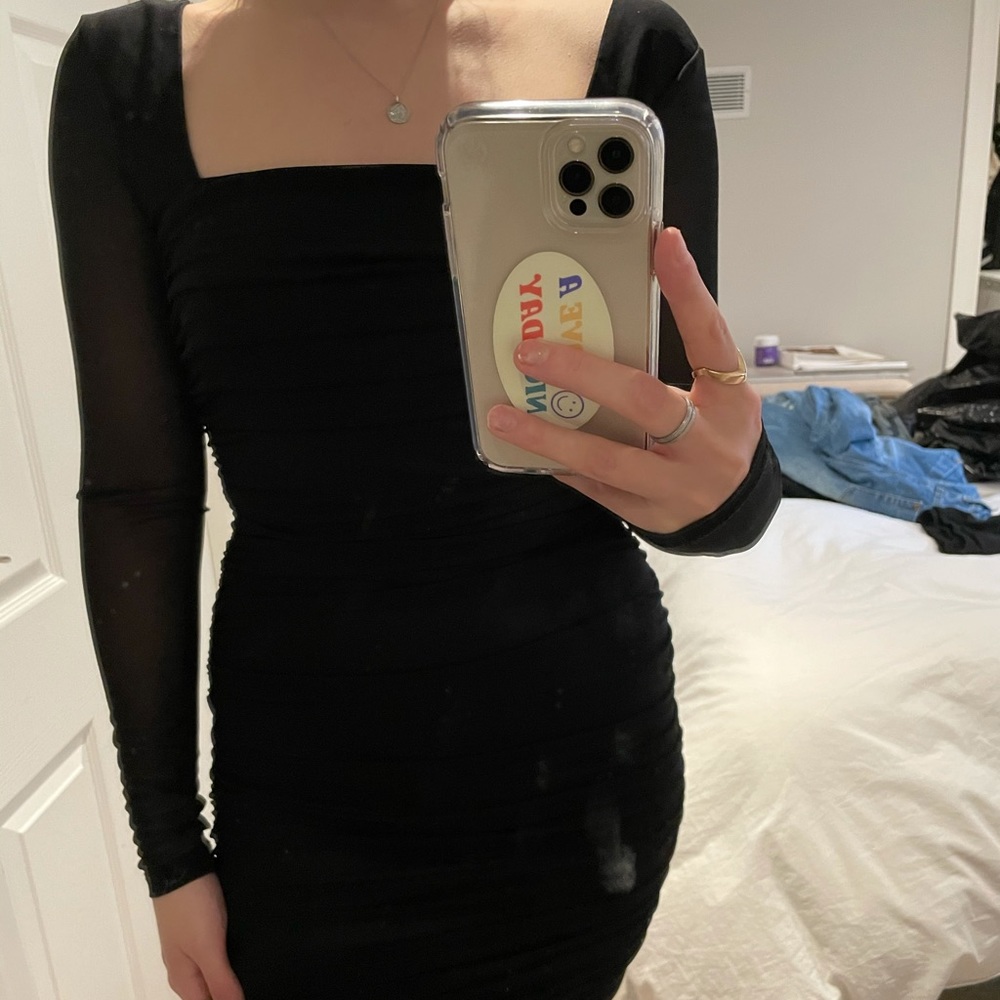 Princess Polly mesh Black Dress